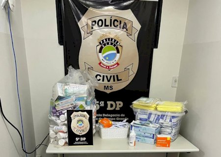 POLÍCIA CIVIL/5ªDP Prende Receptadora de Insumos Hospitalares Subtraídos do Hospital Regional de MS Rosa Pedrossian