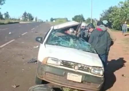 Homem morre ao ter carro atingido por outro veículo na MS-164.