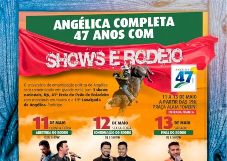 Festa do Peão de Angélica começa nesta quinta-feira, com entrada gratuita todos os dias.