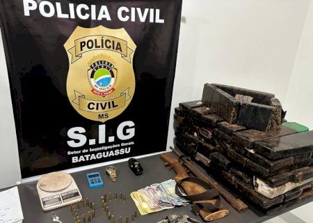 Polícia Civil estoura “bunker” com drogas e prende homem por tráfico e porte ilegal de arma de fogo, em Bataguassu