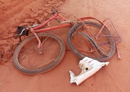 Batayporã: Ciclista fica ferido ao ser atingido por carro no trecho cascalhado da MS-134