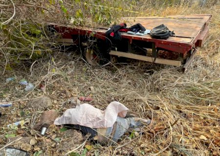 Motorista de caminhão morre após perder controle e cair 15 metros em ribanceira