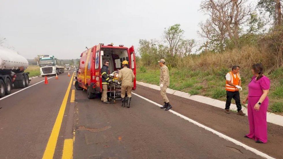 Acidente na BR-267 deixa uma pessoa morta e 5 gravemente feridas neste domingo