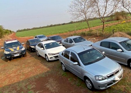 PRF apreende comboio de sete veículos com mercadorias estrangeiras