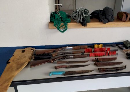 Polícia Militar Ambiental apreende armas e materiais de caça durante operação