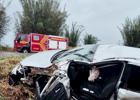 Ivinhema - Acidente envolvendo dois na BR 376 em frente fazenda Auxiliadora deixa uma vítima ferida