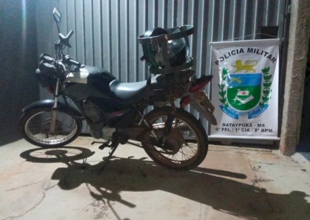 Polícia Militar em ação rápida recupera moto furtada em Batayporã