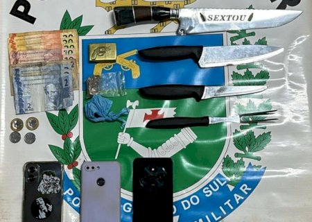 Ivinhema - Polícia Militar prende dois suspeitos por tráfico de drogas, um deles também acusado de violência doméstica