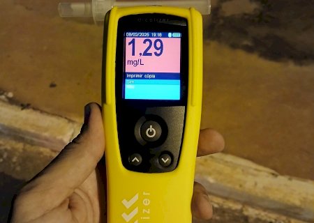 Condutor é flagrado pilotando Biz sob efeito de álcool na MS-141 entre Ivinhema e Angélica