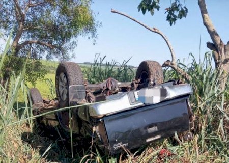 Morador de Angélica sofre acidente na MS-475 entre Ivinhema a Novo Horizonte do Sul