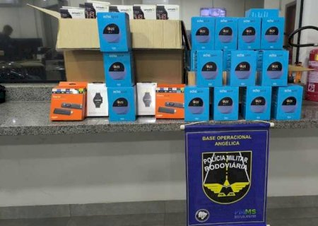 Angélica - PMR apreende mais de 27 mil em eletrônicos
