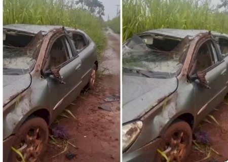 Motorista perde controle da direção capota veículo na MS-258