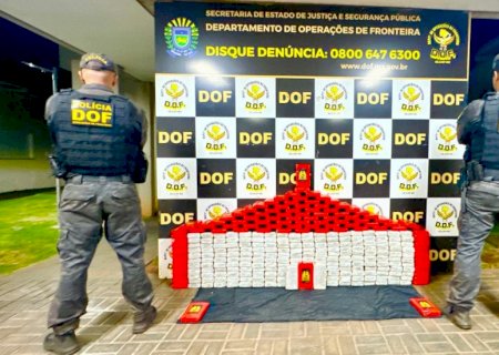 DOF apreende cocaína em Dourados avaliada em R$ 18 milhões