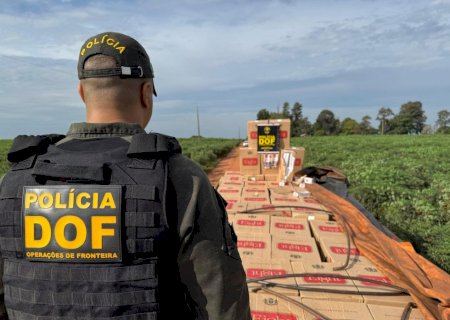 Carga milionária de cigarros contrabandeados é apreendida pelo DOF