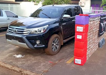 Traficante foge e abandona Hilux lotada de drogas em milharal após perseguição