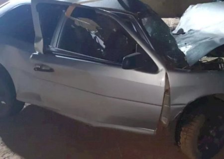 Acidente deixa cinco vítimas feridas, dentre elas duas crianças na MS-306