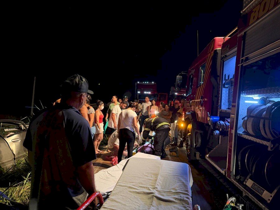 Acidente entre dois veículos deixa sete feridos na MS-276, entre Batayporã e Anaurilândia