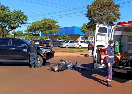 Motociclista morre ao ser atingido por caminhonete na cidade de Dourados