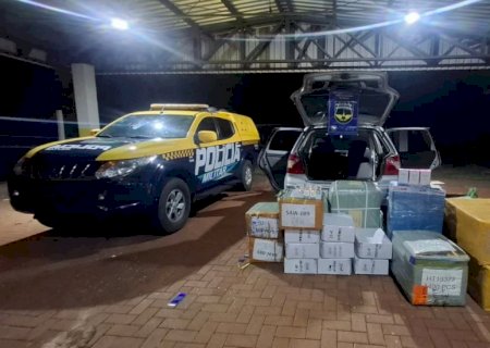 PMR apreende mercadorias de origem estrangeira durante fiscalização na MS-162