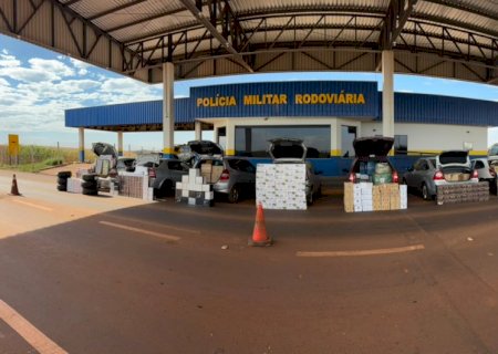 TOR da PMR apreende oito veículos carregados com mercadorias ilegais e causa prejuízo de quase dois milhões de reais ao crime