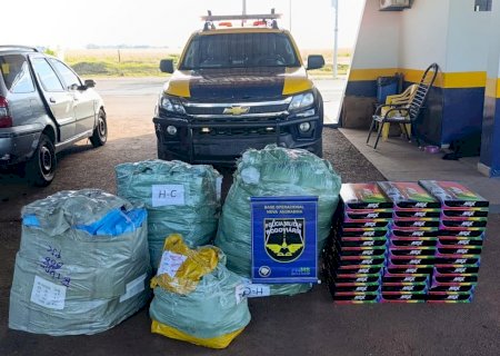 PMR intercepta mercadorias durante fiscalização de trânsito e combate aos crimes transfronteiriços realizada na rodovia MS-134