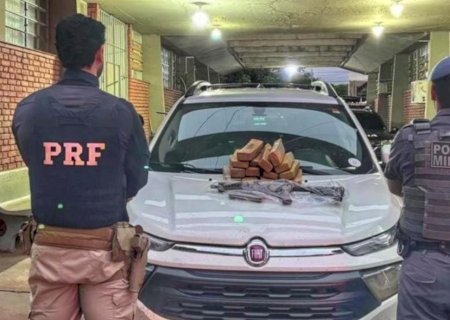 PRF e PM de SP prendem homem com um fuzil e 641 kg de maconha