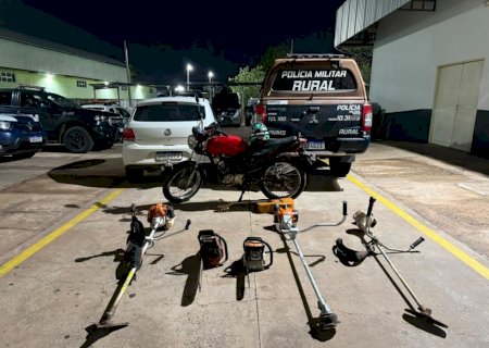 Batalhão Rural prende três homens envolvidos em furtos e receptação de equipamentos